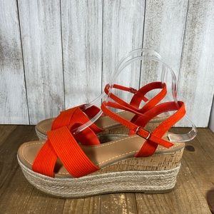 🔴 Fergalicious Platform Espadrille Wedge Sandal